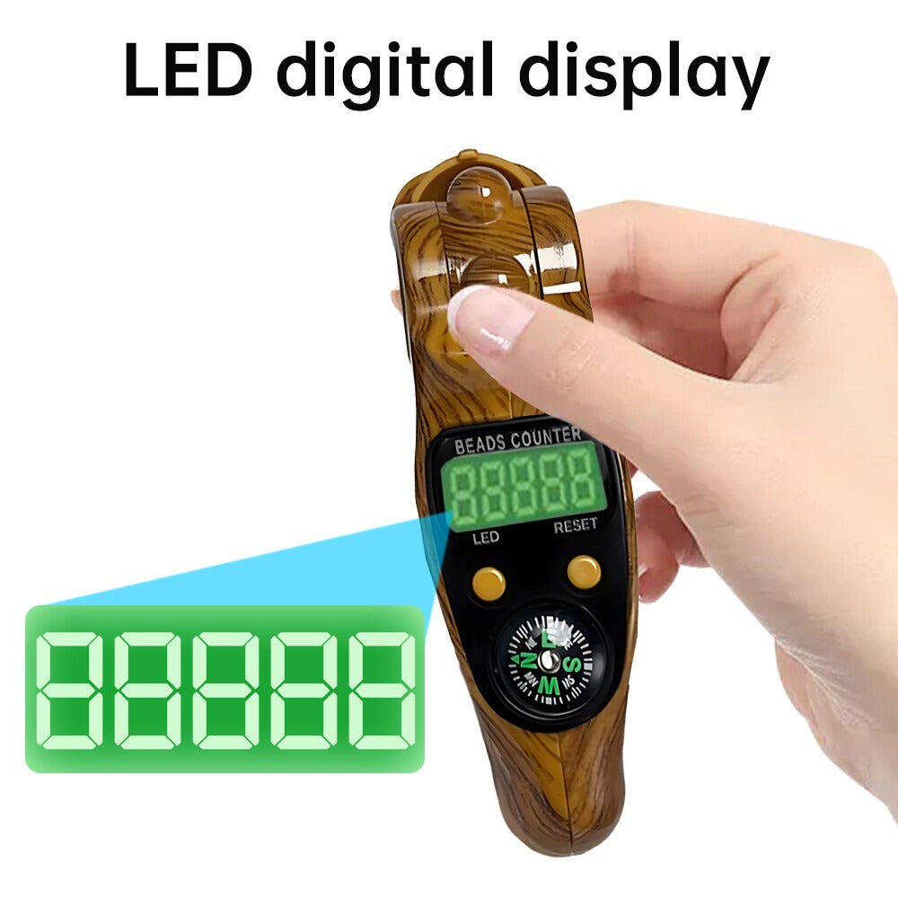 Premium Quality Digital Tasbeeh Counter with LED Display and Compass - Zikr Tasbih Islamic Counter