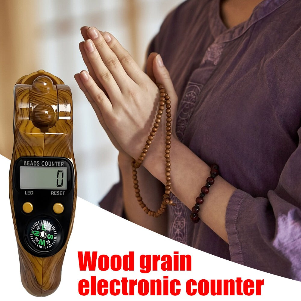 Premium Quality Digital Tasbeeh Counter with LED Display and Compass - Zikr Tasbih Islamic Counter