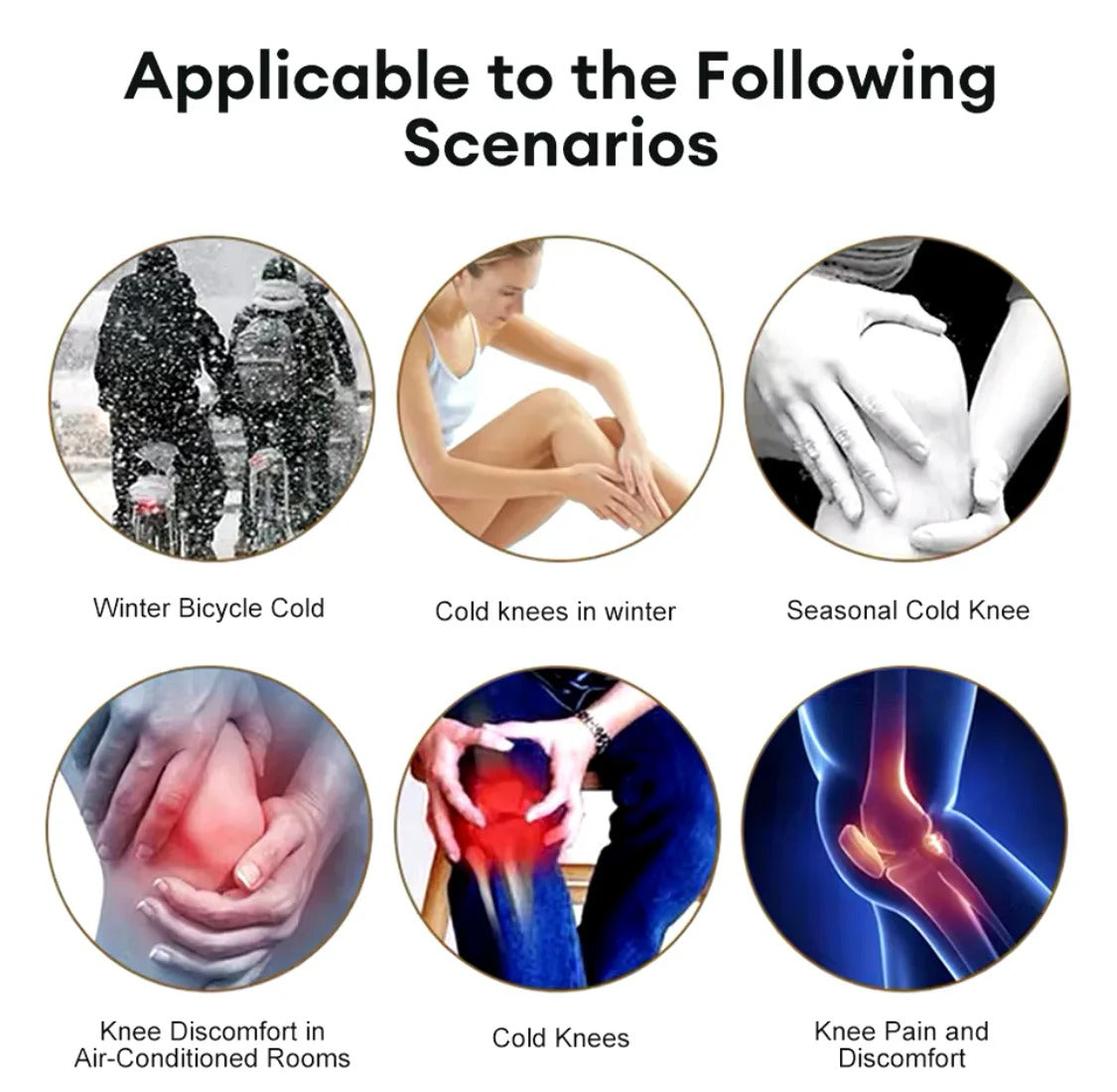 Knee Warmer - Woolen Blend Thermal Leg Warmers - 1 Pair Knee Pad - Unisex Elastic Knee Pads For Men & Women